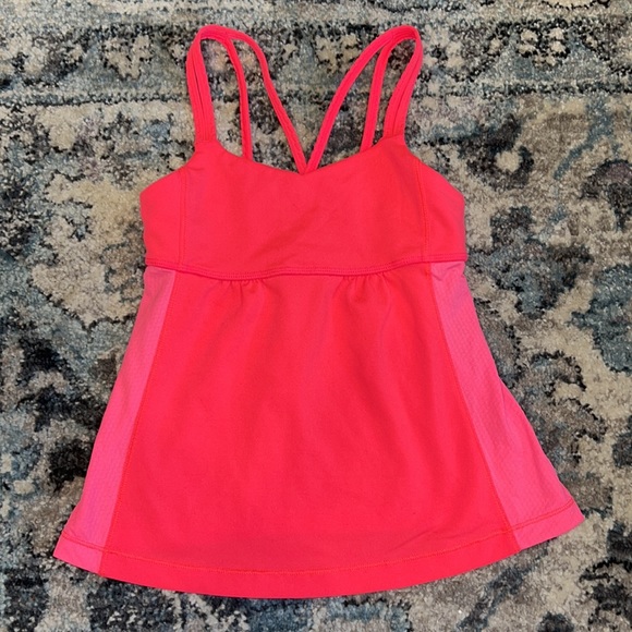 LULULEMON ivivva girls dance tank bright passion pink AND soft PINK - Picture 2 of 7